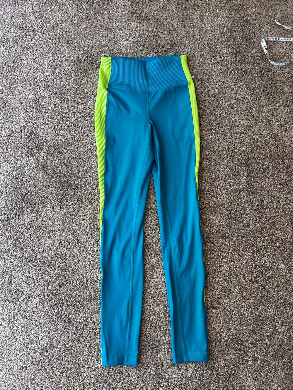 Fila Teal and Neon Green Athletic Leggings